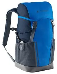 Produktbild: VAUDE Kinderrucksack Jungen & Mädchen Puck blau, komfortabler Wanderrucksack Kinder 14L, Wetterfester Schulrucksack mit Regenhülle & Lupe, viel Stauraum