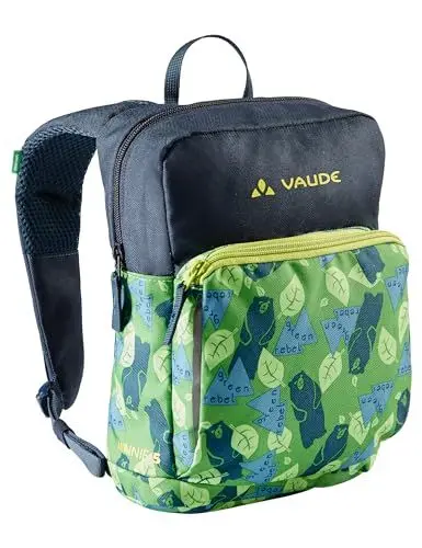 Produktbild: VAUDE Kinderrucksack Minnie für Jungen & Mädchen, komfortabler Wanderrucksack Kinder 5 L in Grün/Blau, Wetterfester Kindergartenrucksack mit viel Stauraum & reflektierende Elemente