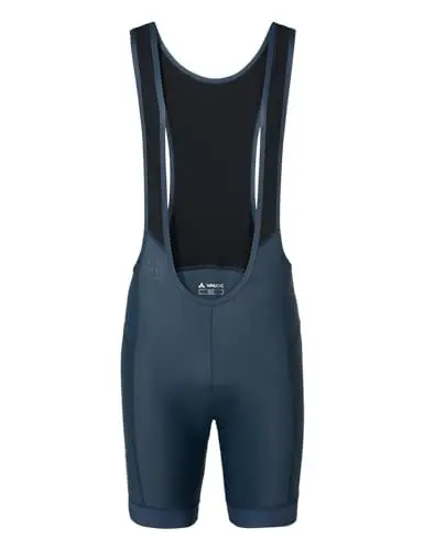 Produktbild: VAUDE Posta Bib Tights Radhose Herren kurz, bequeme Fahrradhose für Herren mit Träger & R-Pad Sitzpolster für sportliche Rennrad-Fahrten, schnelltrocknend & atmungsaktiv – Blau, XL