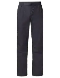 Produktbild: VAUDE Regenhose Damen Drop Pants II, wasserdichte Outdoorhose für Fahrrad, leichte Überhose, atmungsaktive Fahrradhose schwarz, schnell überziehbar