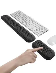 Produktbild: Vaydeer Handballenauflage für Tastatur und Maus, Wrist Rest, Ergonomisches Memory-Foam-Handgelenkstützen-Set für Büro und Spiele - Schwarz.