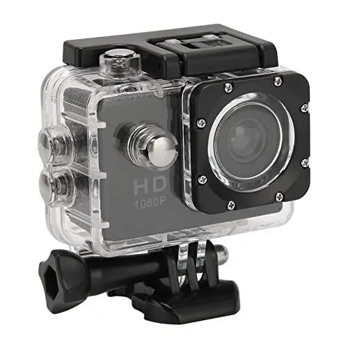 Produktbild: VBESTLIFE 1080P-Action-Kamera, 2,0-Zoll-12M-HD-Unterwasserkamera, 140-Grad-Weitwinkelobjektiv, Unterwasser-Sportkamera, für Vlog-Videos