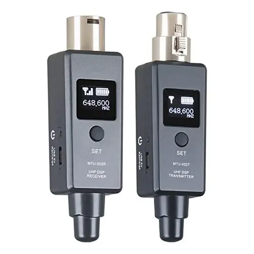 Produktbild: VBESTLIFE 470-960 MHz Funkmikrofon-Adapter Eingebaute Dual-Antennen, Wiederaufladbares Funkmikrofon XLR-Sender-Empfänger für Tonmischer