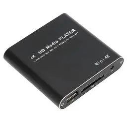 Produktbild: VBESTLIFE 4K Media Player, HD Video Player Media Player, mit Fernbedienung, Digitaler MP4-Player, für HD Multimedia Interface AV USB-Speicherkarten(Schwarz)