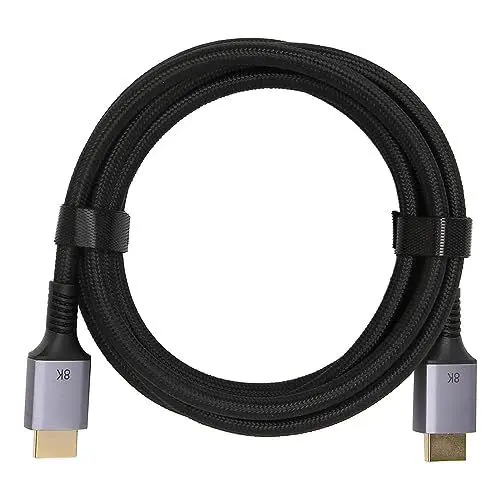 Produktbild: VBESTLIFE 8K HD-Videokabel, 8K bei 60 Hz, 4K bei 120 Hz, 3D-Surround-Sound-HDMI-Kabel, Reines, Sauerstofffreies Kupferleiter-Videokabel, für PS5 HD-TV-Projektor (/ 9,8 Fuß)