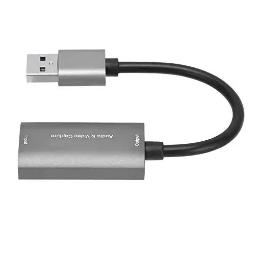 Produktbild: VBESTLIFE Audio-Video-Erfassungskarte, 4K 1080P HD-Multimedia-Schnittstelle Zum USB 2.0-Adapter, Unterstützung von VLC/OBS/Amcap, für Computer