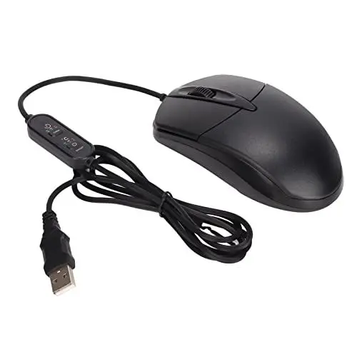 Produktbild: VBESTLIFE Beheizte Maus, 1600 DPI Kabelgebundene Heizmaus, 3-stufige Temperatureinstellung, für Windows, OS X PC, Laptop, Desktop, Schwarz
