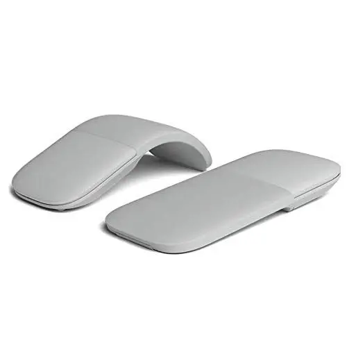 Produktbild: VBESTLIFE Bluetooth Arc Touch Mouse, Kabellose Faltbare Maus ohne USB-Nano-Empfänger, Ergonomische Optical Silent PC-Mäuse für Notebook, Laptop (Grau-weiß)