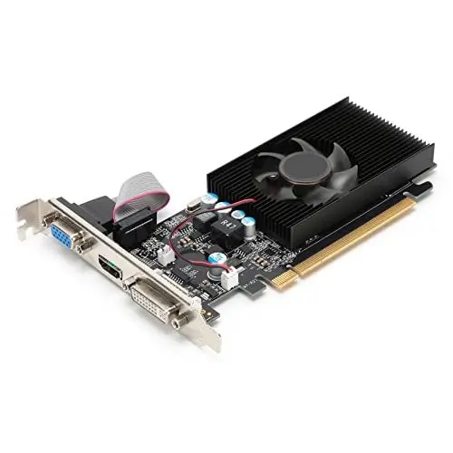 Produktbild: VBESTLIFE GT210 1G-Grafikkarte, DDR2, 64 Bit, PCI Express 2.0, 532 MHz, Desktop-PC-Grafikkarte Unterstützt 3D API DirectX 10