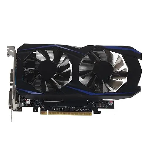Produktbild: GTX1050Ti 4 GB Dual Fan DVI HDMI VGA Gaming-Grafikkarte, 128 Bit, DDR5, 700 MHz, PCI Express 2.0, für Desktop-Computer