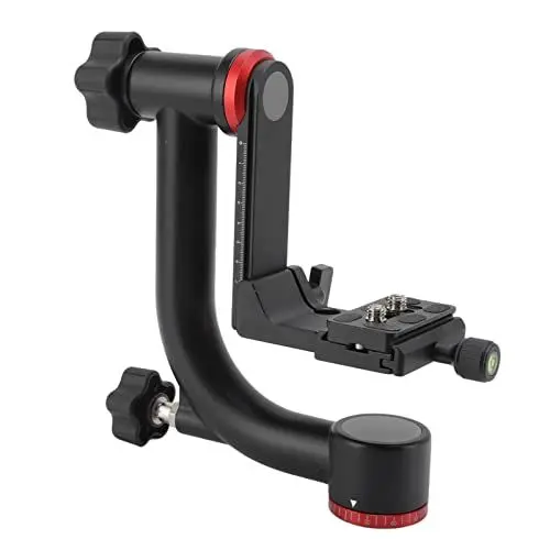 Produktbild: VBESTLIFE Gimbal-Kopf, Professioneller Kamera-Stabilisator-Stativkopf, Panorama-Stativkopf aus Aluminiumlegierung mit Maßstabslinie für Kameras Bis zu 30 Lbs