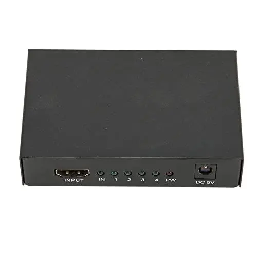 Produktbild: VBESTLIFE HDMI-Splitter, 1 in 4 4K 2K 3D-Verteiler, unterstützt 1080p 3D, Audio-Video-Verteilerbox für HDTV, DVD, Projektor(#1)