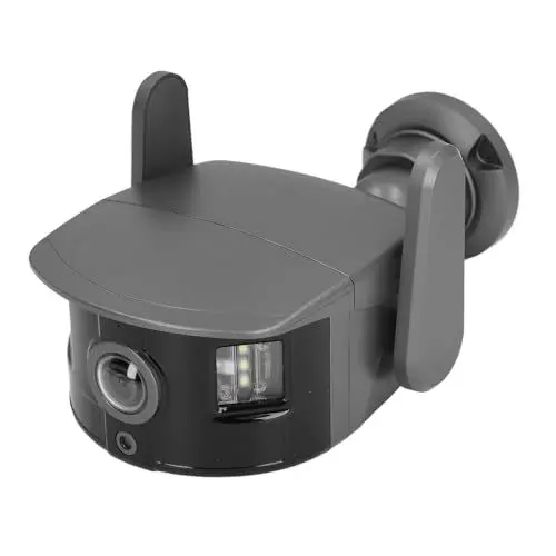 Produktbild: VBESTLIFE HD 1080P-Kamera, Superweitwinkel-Fisheye-Objektiv, KI-Erkennung, Bewegungsverfolgung, WLAN-Verbindung, Nachtsicht, Outdoor-Überwachungskamera für Gate Road (EU-Stecker)