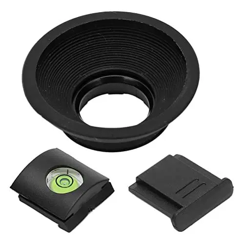 Produktbild: VBESTLIFE Kamera-Okular-Augenmuschel-Set, Kamera-Okular-Okular-Sucher-Schutz-Ersatz für D700, D800, D4, D3S, D3X, D2X, D2H, F5, F6, mit Blitzschuh und Abdeckung