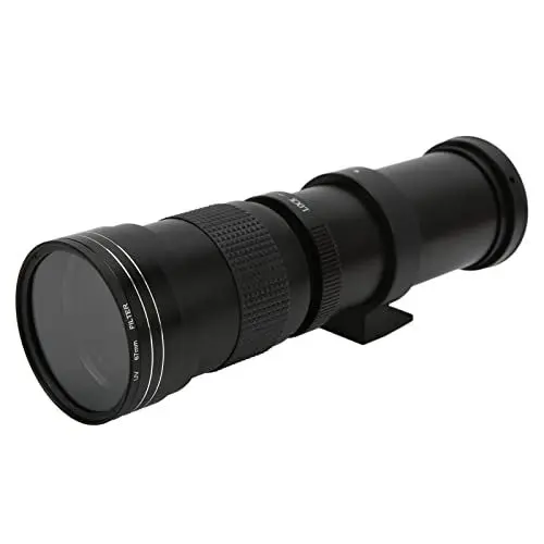 Produktbild: VBESTLIFE Super-Teleobjektiv, Teleobjektiv mit Extrem Langer Brennweite 420-800 Mm F8.3-16 EF-Bajonett-Objektiv mit Manuellem Fokus mit Adapterring-Objektivabdeckung für -Kamera