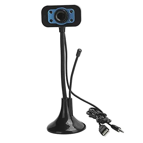 Produktbild: VBESTLIFE USB-Webcam,mit Externem Mikrofon,Flexibel Gedreht,Mit 4 LED-Leuchten,Für Online-Klassenzimmer Live-Übertragungen Spiele