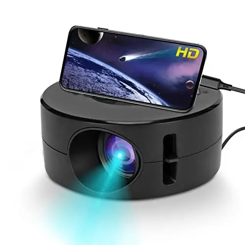 Produktbild: VBESTLIFE -Videoprojektor, Tragbarer LED-Projektor mit Gleichem Telefonbildschirm für Smartphone-Tablets, Heimkino-Filmprojektor für, Kindergeschenk, Unterstützung für Mobile