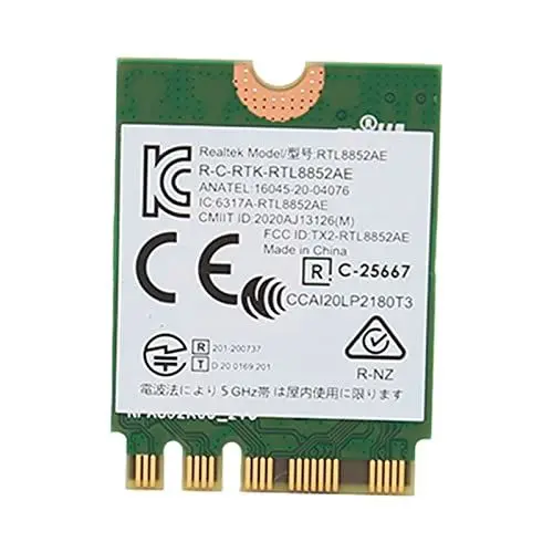 Produktbild: VBESTLIFE WiFi 6 Wireless-Karte, 802.11AX RTL8852AE WiFi-Karte, BT 5.2 MU MIMO, 1800 Mbit/s NGFF M.2 Netzwerkkarte für Desktop-Laptop-Computer