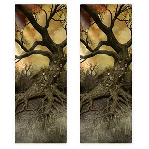 Produktbild: VBFOFBV Handtücher 2er-Pack Handtücher Set, weiche Handtücher für Badezimmer, Fitnessstudio, Dusche, Hotel und Spa, Halloween Baum und Schädel