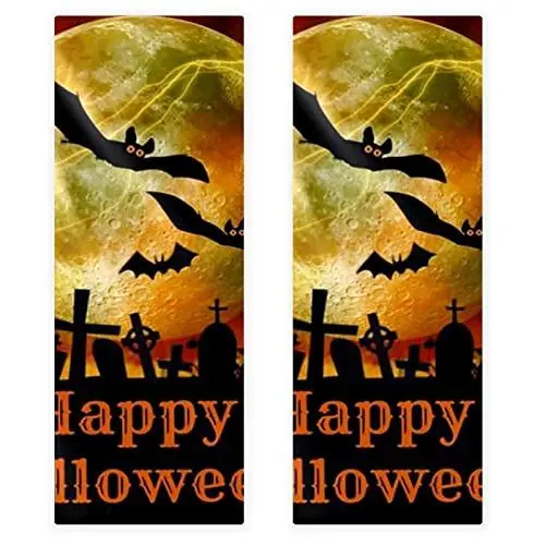 Produktbild: VBFOFBV Handtücher 2er-Pack Handtücher Set, weiche Handtücher für Badezimmer, Fitnessstudio, Dusche, Hotel und Spa, Halloween Mond Kürbis Fledermaus