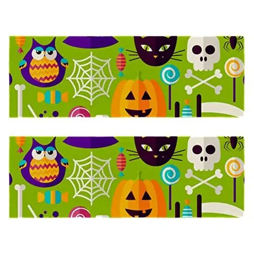 Produktbild: VBFOFBV Handtücher 2er-Pack Handtücher Set, weiche Handtücher für Badezimmer, Fitnessstudio, Dusche, Hotel und Spa, Karikatur Halloween Kürbis Eulen Schwarze Katze reizend