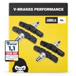 Produktbild: V-Brake Fahrrad Bremsbeläge 2 Paar 70mm Symmetrisch I Für Shimano UVM. I Hohe Bremsleistung I Langlebig & Passgenau I Für Fahrrad Bremse I Bremsklötze Fahrrad