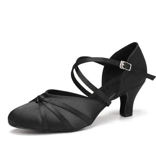 Produktbild: VCIXXVCE Damen Satin Gesellschaftstanzschuhe Geschlossener Latein Salsa Tango Moderne Standard Tanzschuhe, 39 EU