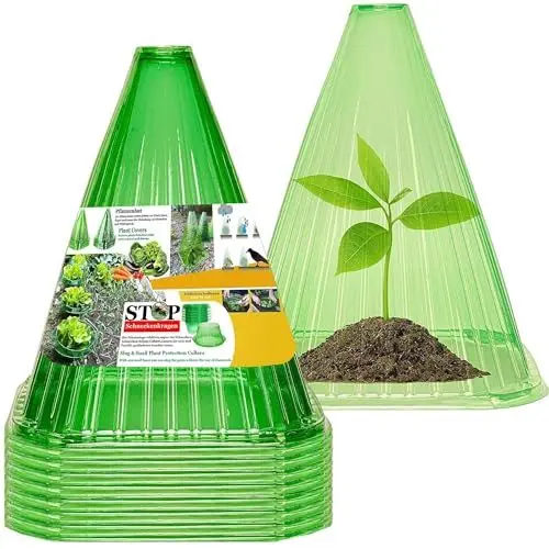 Produktbild: VDYXEW Schneckenabwehr Pflanzenhut, Pflanzenhut 40er-Pack aus Kunststoff, zum Schutz vor Sonne, Frost, Schnecken etc.