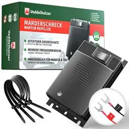 Produktbild: Veddelholzer Marderschreck Auto-hochwirksame Autobatteriebetriebene Marderabwehr im Ultraschall Frequenzbereich-Automatischer Marderschutz Motoraum passend für alle Modelle-Autozubehör Marder Abwehr