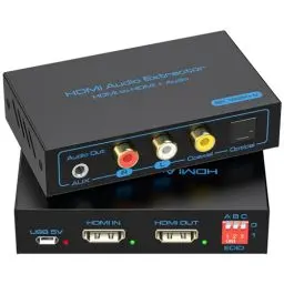 Produktbild: VEDINDUST HDMI Audio Extractor 8K60HZ Hohe Bildwiederholrate HDMI Optisch Adapter Splitter Supports 4K 3D DTS PCM for Fire Stick, Xbox, Laptop, TV, Blu-ray Player