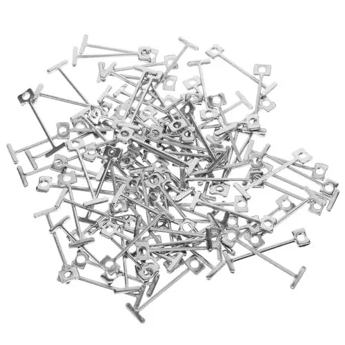 Produktbild: Veemoon 100 Stück Ersatz-Stahlnadel Für Bodenbelag Wandfliesen-Nivelliersystem. 1. 5-Mm-Nivellierstift Austauschbarer Stift Wiederverwendbare Ersatz-Stahlstift-Fliesenbauwerkzeuge