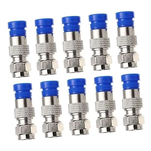 Produktbild: Veemoon 10 Stück Koaxialstecker für Antennenkabel-tv