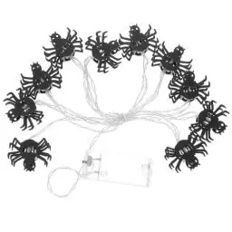 Produktbild: Veemoon 1.5m Halloween Spinnenlichterkette Dekorative Lichter Für Halloween-partys Garten Und Außenbereich Leds Ohne Batterie