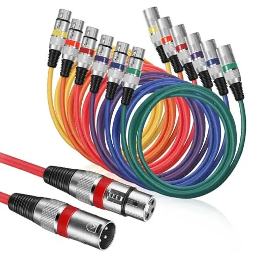 Produktbild: Veemoon 1 Satz Mikrofonkabel Xlr-Mikrofonkabel Xlr-Patchkabel Xlr-Kabel Stecker Auf Buchse Mikrofonkabel Für Lautsprecher
