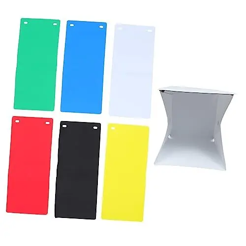 Produktbild: Veemoon 1 Satz Mini-Studio Photo Background Board tragbares Zelt tragbares faltbares Schießzelt LED Zelte festzelt Mini Fotostudio tragbares Faltzelt Falten Lichtkasten Requisiten PVC Weiß