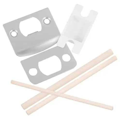 Produktbild: Veemoon 1 Satz Stainless Steel Door Strike Plate Robuste Türschloss Kupplungsplatte für Holz und Sicherheitsanwendungen Elegantes Design für Zusätzlichen Schutz