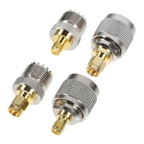 Produktbild: Veemoon 1 Satz so239-Verbindung rf-Adapter kleine Anschlüsse SO UHF-Weibchen zu SMA-Männchen Adapter SO UHF-Weibchen zu SMA-Weibchen Adapter Amateurfunkzubehör Koax-Konverter koaxial Kabel