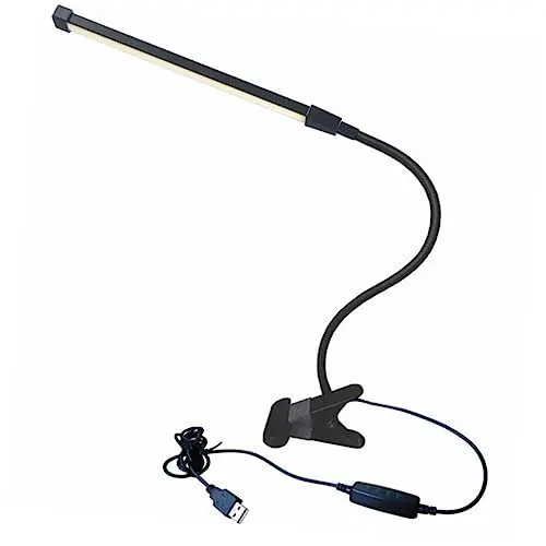 Produktbild: Veemoon Usb-beleuchtung Mit Led-clip-leselampe Nachttischlampe Für Arbeitsplatz Tischlampe Drehung Energiesparend Und Tragbar Für Zuhause Und Büro