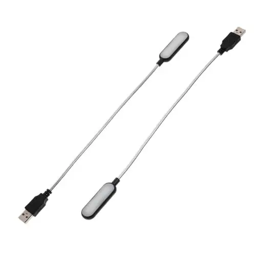 Produktbild: Veemoon 2St USB-Computerlicht usb licht dimmbar Schoßtisch schwanenhalsleuchte usb c Laptop leselampe USB-Lampe Notebook-Lampe Mini Leselicht Rechner Computerbeleuchtung Metallschlauch
