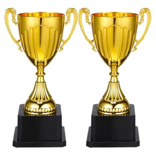 Produktbild: Veemoon 2 Stücke Personalisierte Gravierte Team Award Trophäen Für Fußball Fußball Basketball Cup Trophäen