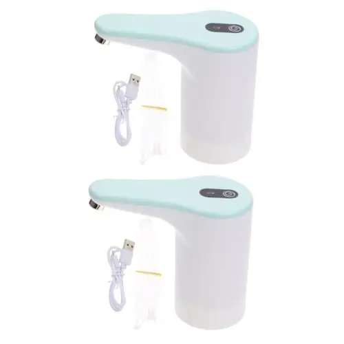 Produktbild: Veemoon 2st Wasserpumpe Wasserflaschenpumpe Aufladen Kirschentkerner Trinkwasserspender Pumpe Für Gereinigtes Wasser Wasserflaschenpumpe 5 Gallonen Kieselgel Universal- Mit Lichtern