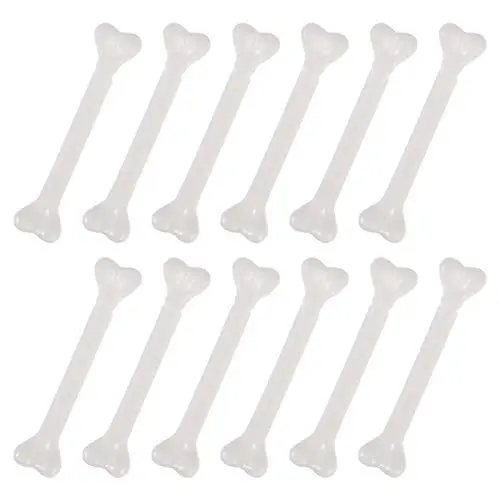Produktbild: Veemoon 36 Stück Künstliche Knochen 6 3 cm Lange Mini-Kunststoffknochen Skelett Gruselige Requisiten Für Halloween Cosplay Maskerade Party-Dekoration Zubehör – Weiß