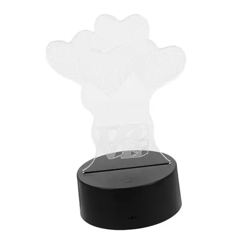 Produktbild: Veemoon 3D-Lampenillusion led ligts led-light Batteriebetrieb nachttischleuchten raumdeko optische Täuschungslampe Lebensdauer tischlampe LED-Illusionslampe Herzförmig Nachtlicht Herzlicht
