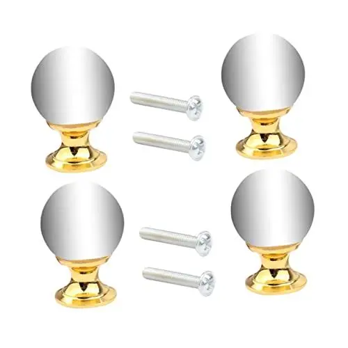 Produktbild: Veemoon Eleganter Schubladenknopf Aus Kristall Gold-finish Kristall-design Europäischer Stil 4er-pack für Schränke