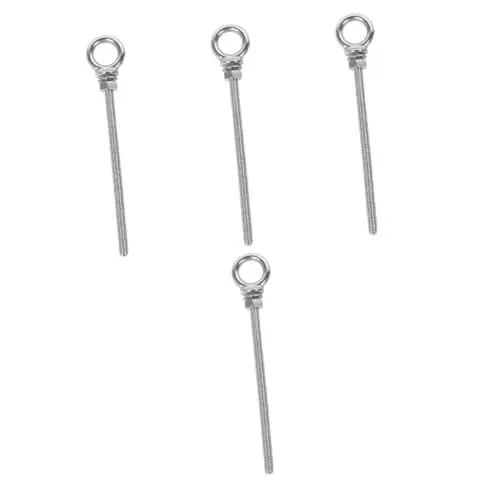Produktbild: Veemoon 4 Stück Augenschraube Ringschrauben Bügelschraube Gewindeschrauben Steckbolzen Schraubenaugen Ösenschrauben Aus Edelstahl Schraubösen Aus Metall Metallschraube Rostfreier Stahl