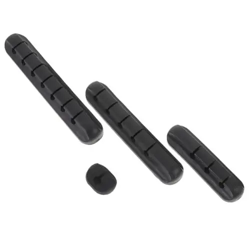 Produktbild: Veemoon 4stücke Kabelmanagement Clips Multifunktionale Selbstklebende Kabelhalter Für Usb Und Stromkabel Installieren Ohne Bohren Für Schreibtisch Und Zuhause