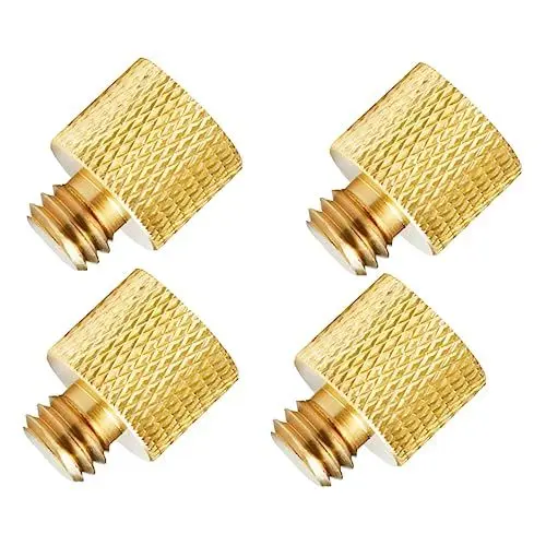 Produktbild: Veemoon 4 Stücke 1/4 Zoll Auf 3/8 Zoll Kamera-adapterschraube Stativhalterung Für Lichtstativschraube Cabriogewinde Für Schraubmontage Goldenes Finish