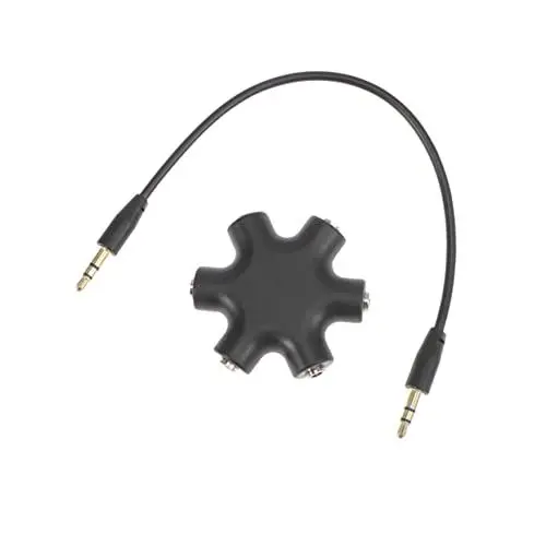 Produktbild: Veemoon 5-Wege-kopfhörer-Splitter-Adapter mit 6 Anschlüssen für Den Telefon-Audio-Splitter-