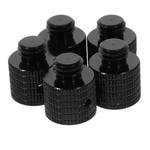 Produktbild: Veemoon Sicherer Stativschraubenadapter 5-teilig 3/8 Bis 3/8 Schraubensatz Starke Aluminiumlegierung Stabilisiert Die Kamera Für Videografie