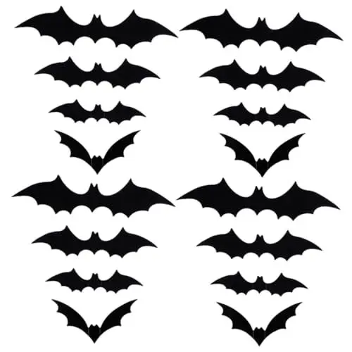 Produktbild: Veemoon 60stücke Fledermaus Wandsticker Kreative Halloween-dekoration Wiederverwendbar Und Langlebig Für Gruselige Bei Partys Und Veranstaltungen